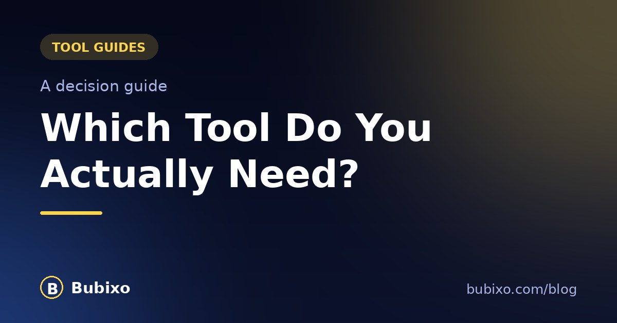 Which Audio Tool Do You Actually Need? A Decision Guide